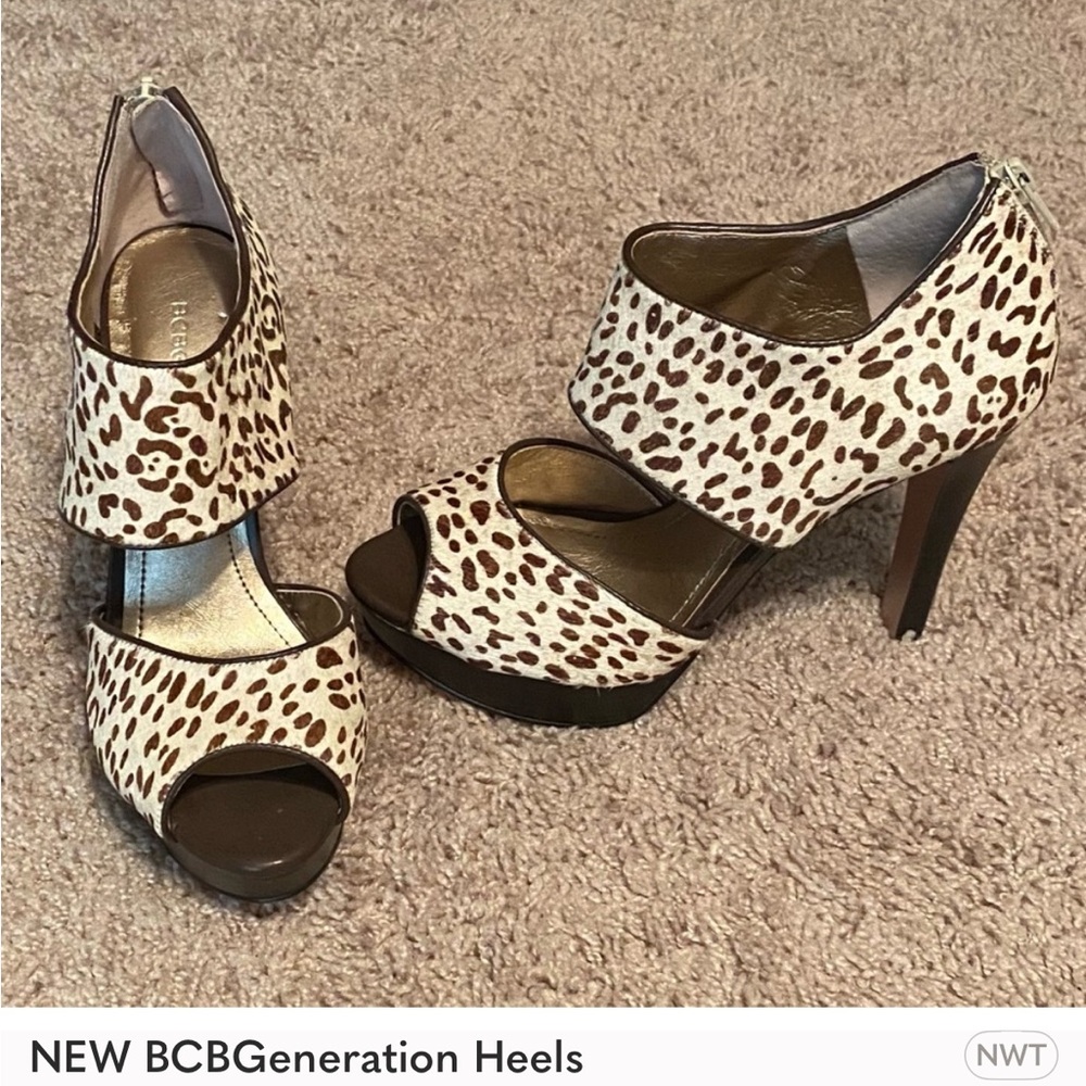 BCBGeneration Leopard Print Heels